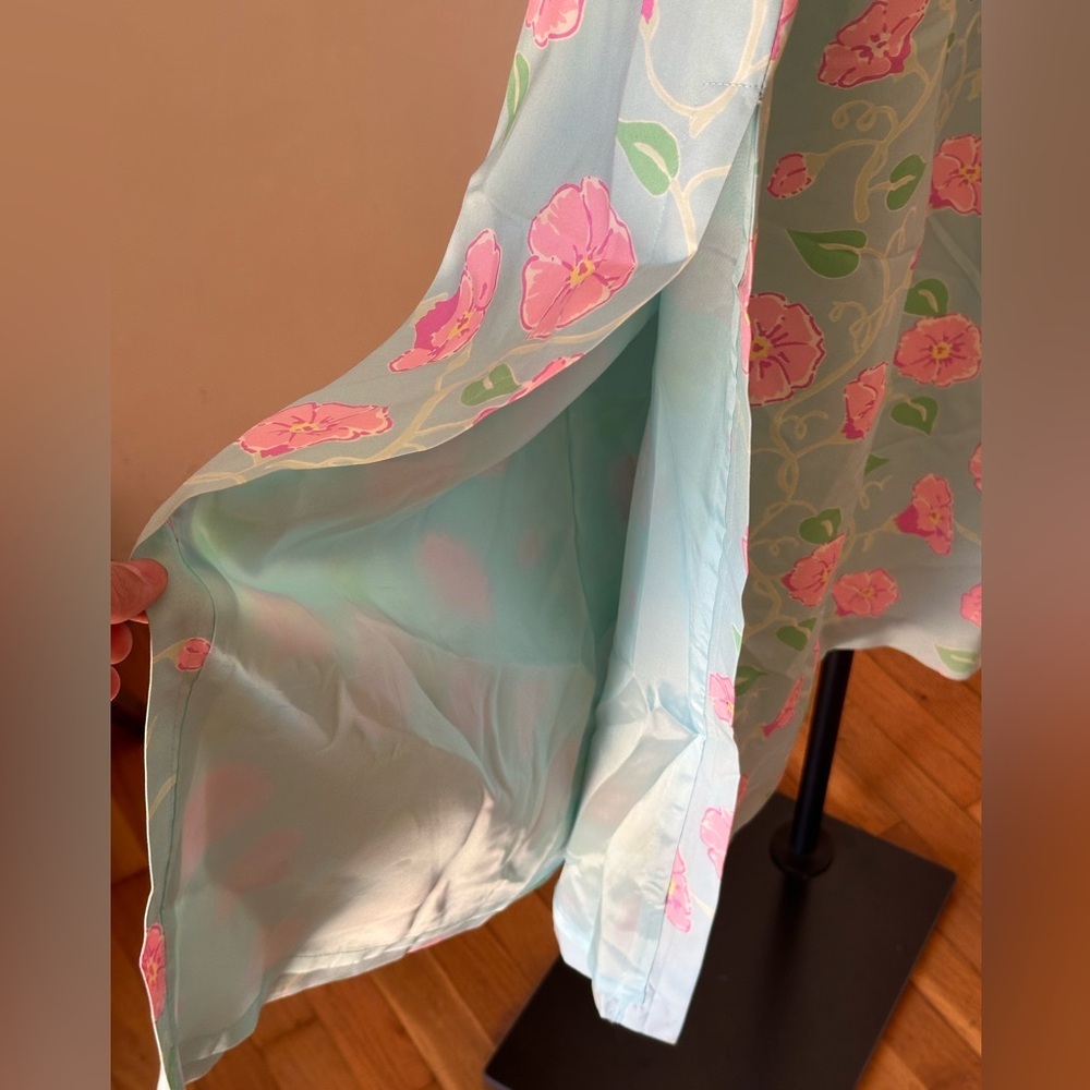 Lilly Pulitzer Maxi Skirt in Light Blue and Pink Floral - Picture 12 of 12